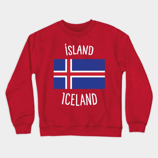 Iceland Flag Crewneck Sweatshirt by phenomad